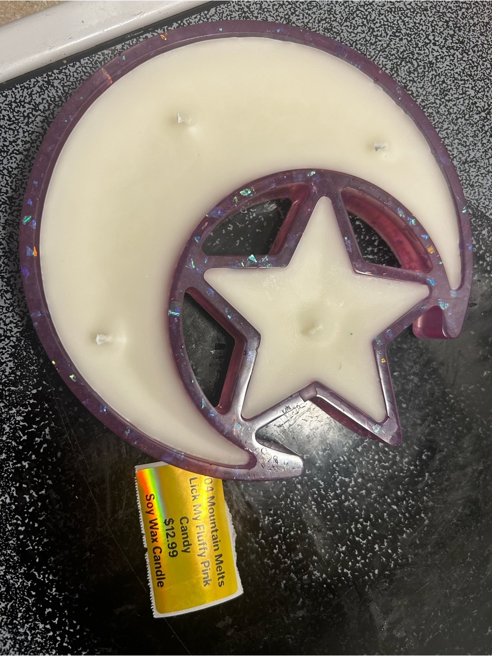 Moon & Star Soy Wax Candle - Purple